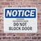 Signmission Elevator Equipment Room Do Not Block Door, 14 in W x Rectangle, Plastic OS-2PACK-NS-P-1014-L-11721 - alternate 6